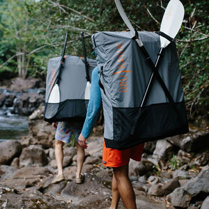 Oru Kayak backpack with paddle Hawaiian hike