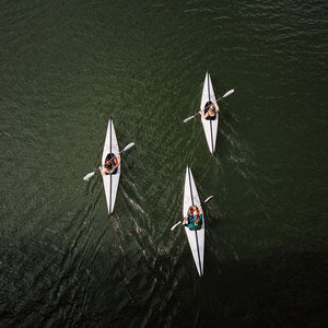Oru Kayaks on river from above