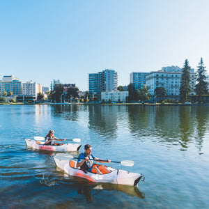 two paddlers with Oru Kayak Inlets